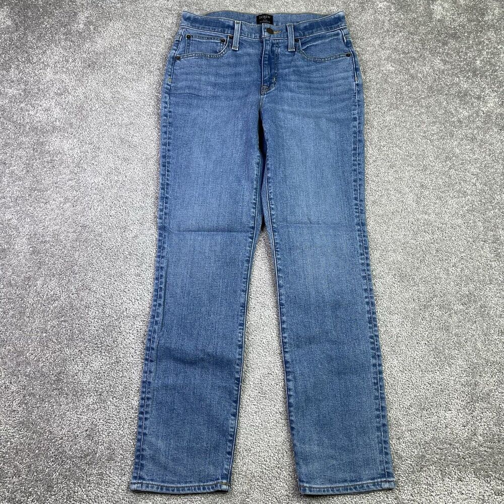 J. Crew Factory Jeans Women's 24 Blue Slim Boyfriend Straight Mid-Rise Preppy